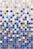 Керамическая плитка стена Керамин Гламур 2С голубая микс 27,5*40