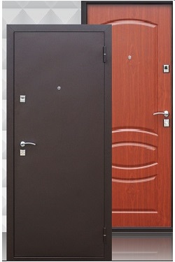 Дверной блок метал Стройгост7-3 205*96 0,8мм левая итал орех 2 замка
