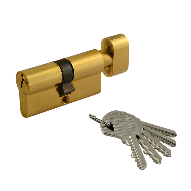 Личинка для замков ЛУВ-70мм 35*35 золото ключ-вертушка 5 ключей 5334