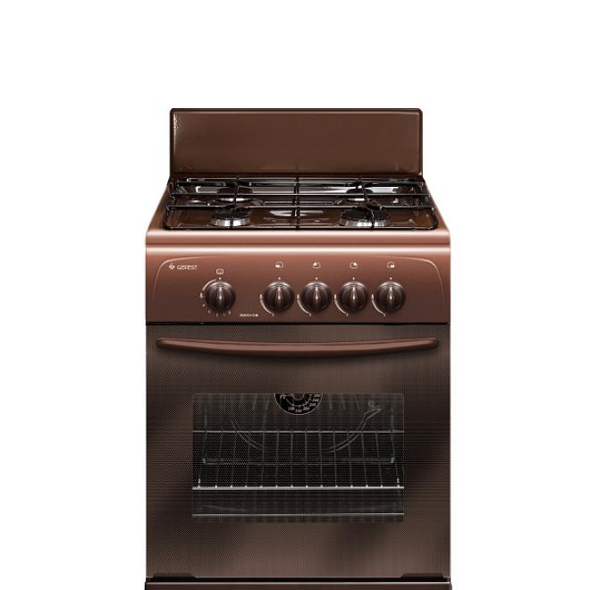 Плита газовая Гефест 3200-08 К19 коричневая ш50г57в85 щиток термоуказатель духовки газ-контроль духовки