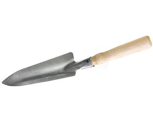 Совок посадочный длинный узкий с деревянной ручкой с покрытием 18*7*34,5 (П) /853/6753/