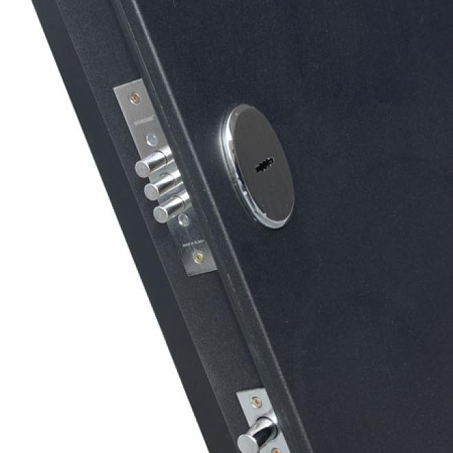 Дверной блок метал Гарда-2 205*86 1,5мм правая лиственница мокко 2 замка
