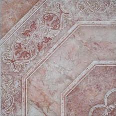 Керамическая плитка пол Керамика-Волга Лаура орнамент коричневая 33*33