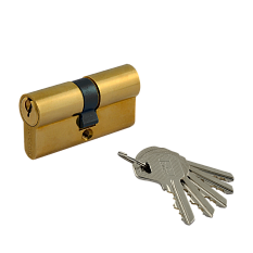 Личинка для замков Л-60мм 30*30 золото ключ-ключ 5 ключей 5370